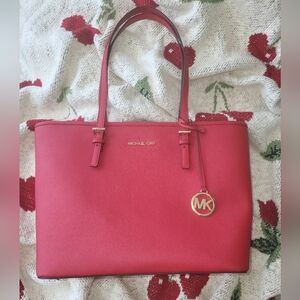 Michael Kors Jetset Large Leather Tote New